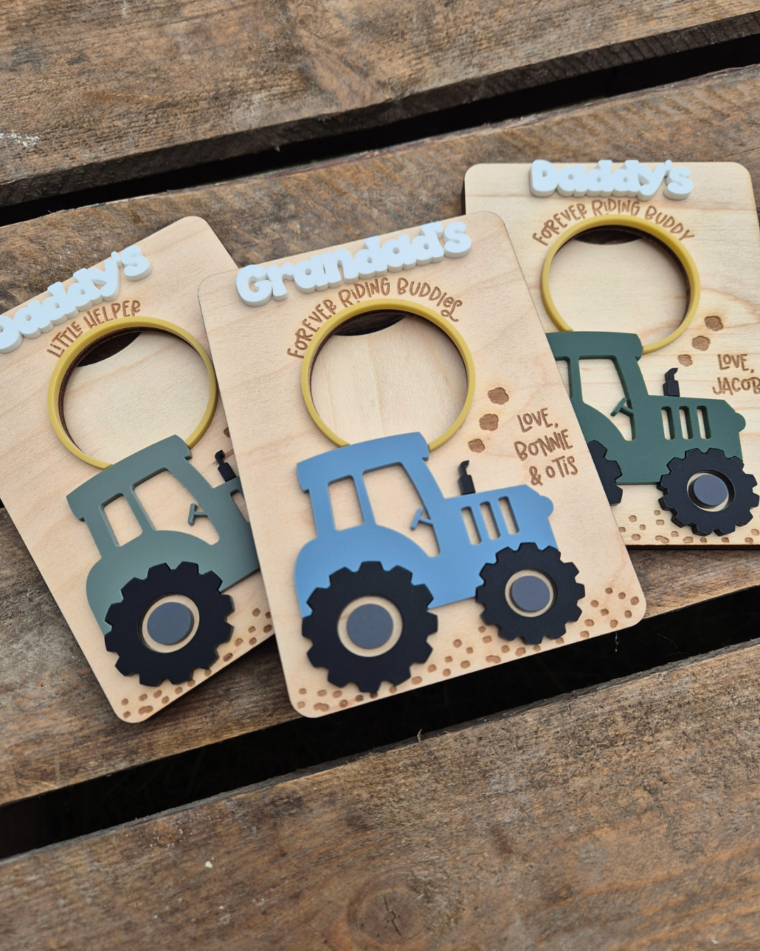 Tractor 'Forever Riding Buddy' Photo Magnet - Personalised Father's Day Gift