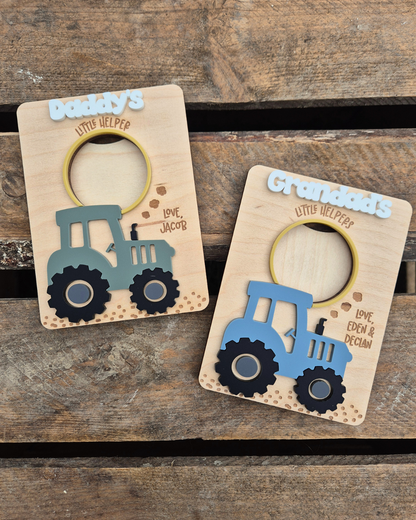 Tractor 'Forever Riding Buddy' Photo Magnet - Personalised Father's Day Gift