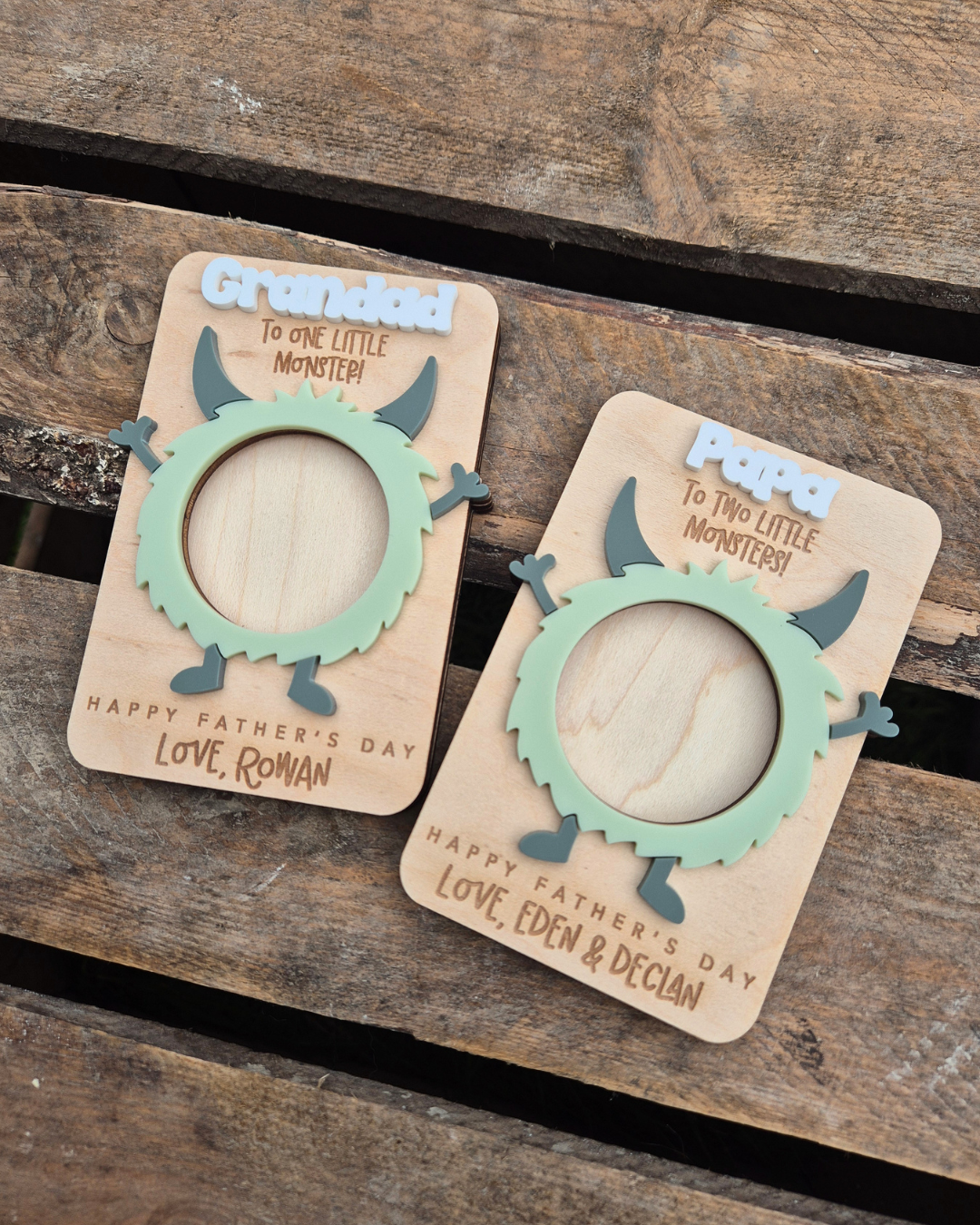 Little Monster Photo Magnet - Personalised Father's Day Gift