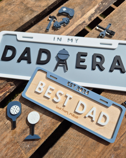 In My Dad Era License Plate - Customised Acrylic Father's Day Gift