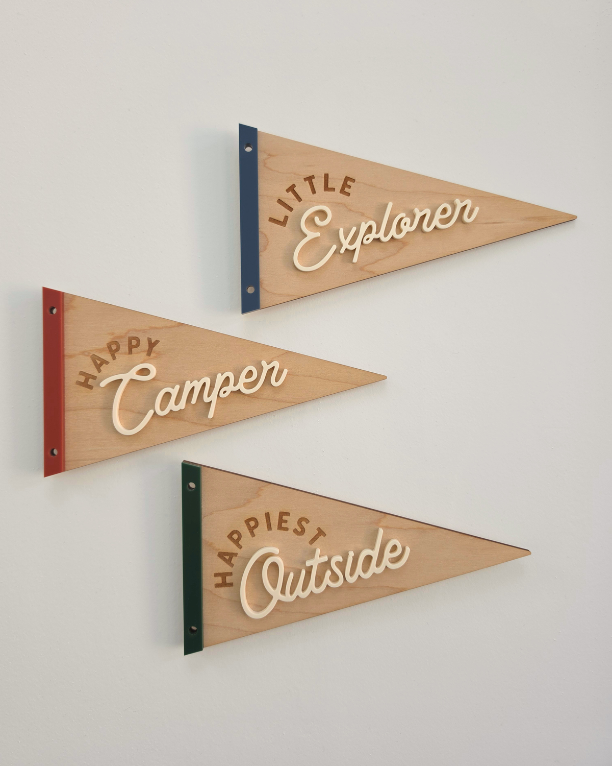 Wilderness Explorer Pennant Flags - Wooden and Acrylic Signs