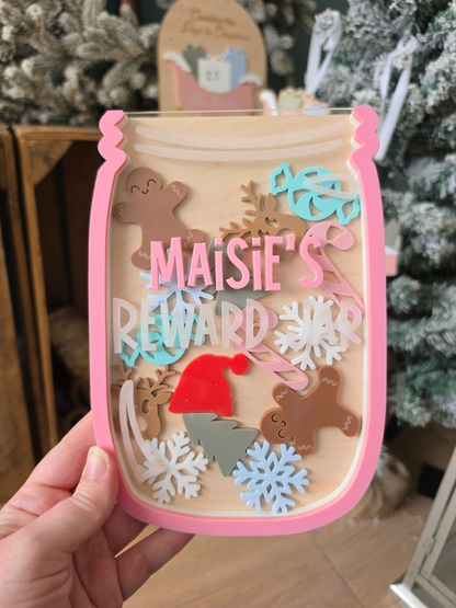 Custom Colour Personalised Reward Jar - Seasonal and Interchangeable Activity