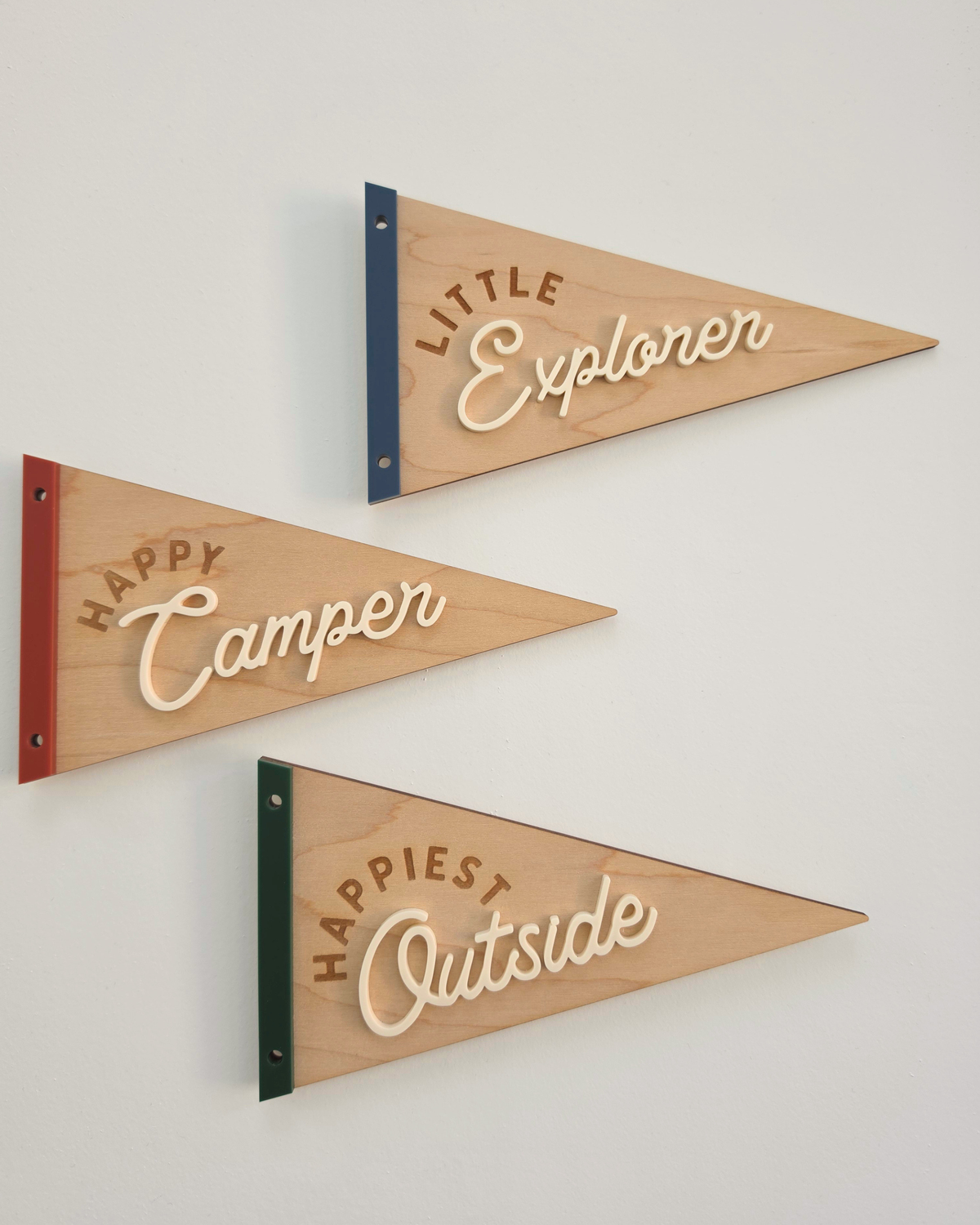 Wilderness Explorer Pennant Flags - Wooden and Acrylic Signs