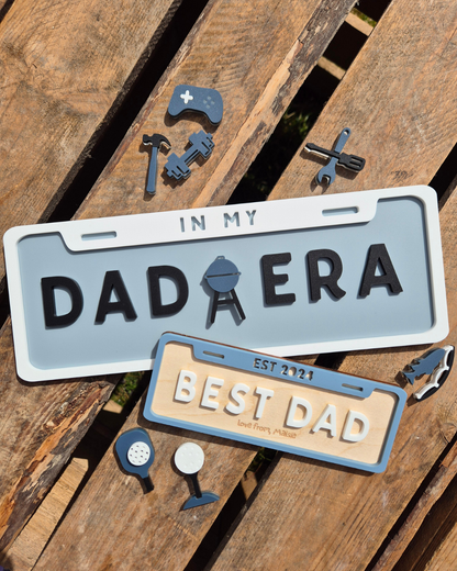 In My Dad Era License Plate - Customised Acrylic Father's Day Gift