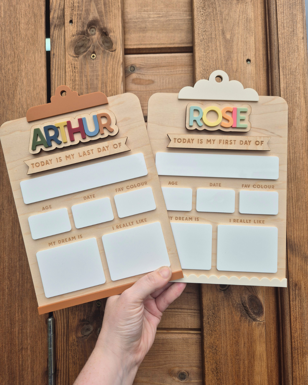Clipboard Back to School Interchangeable Sign - Personalised First and Last Day of School Board