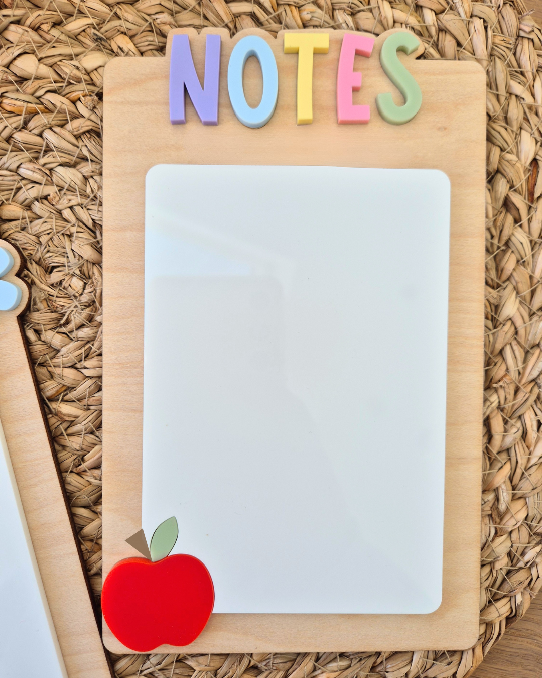 Teacher Dry-Erase Notepad - Flower or Apple Themed Mini-Whiteboard Gift