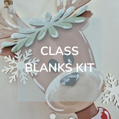 Christmas Reindeer Door Hanger Blanks Kit