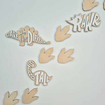DinoRAWR Stand Tall Wall Sign – Bold Dinosaur Room Decor