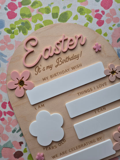 Floral Birthday Board