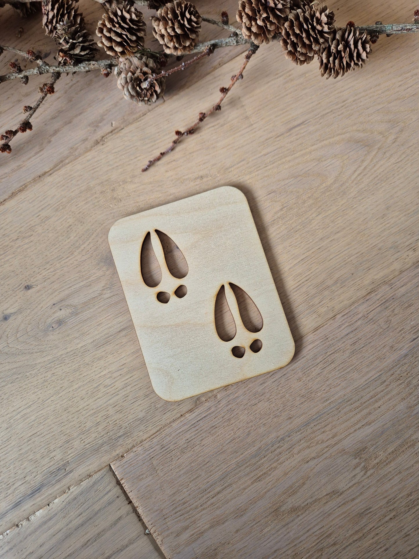 Christmas Traditions Santa and Reindeer Footprint Wooden Stencils