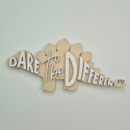 Dare to be Different DinoRAWR Wall Sign – Bold Dinosaur Room Decor