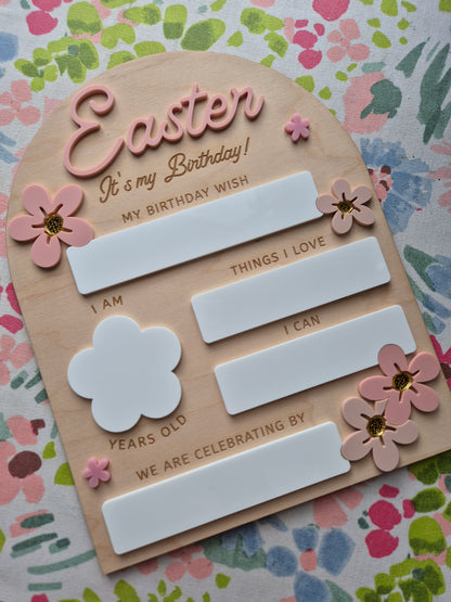 Floral Birthday Board