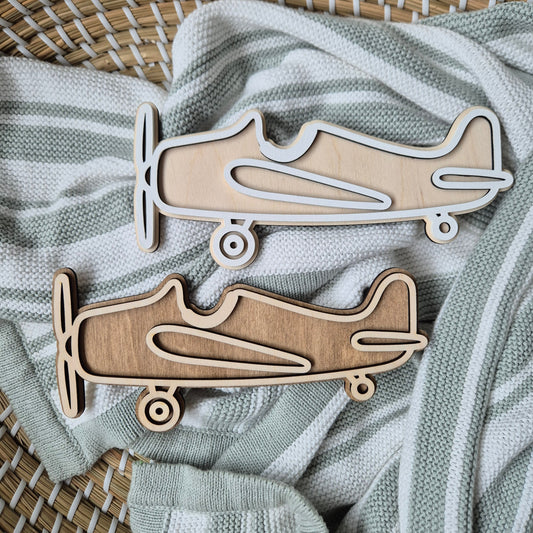 Vintage Plane Wooden Shapes - Nursery Wall Decor
