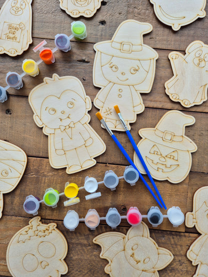 Kids Halloween Shapes Paint Kit | Vampire and Mummy