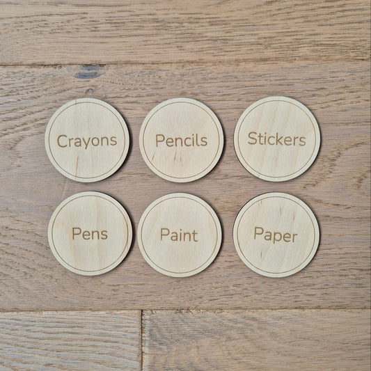 Storage Labels - Engraved Circle
