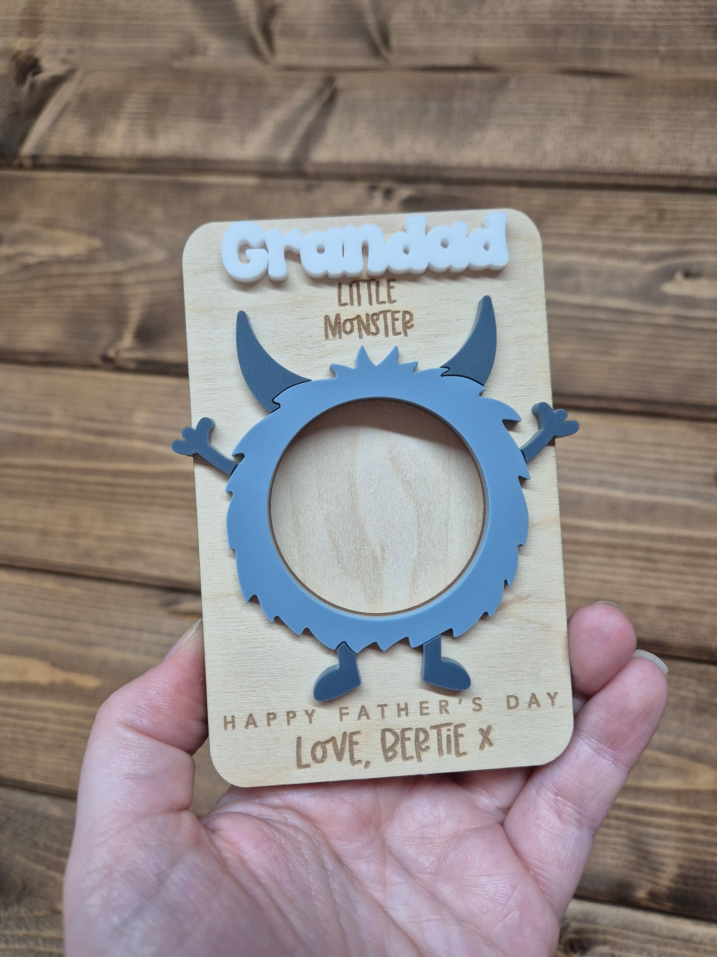 Little Monster Photo Magnet - Personalised Father's Day Gift