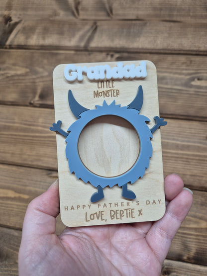Little Monster Photo Magnet - Personalised Father's Day Gift