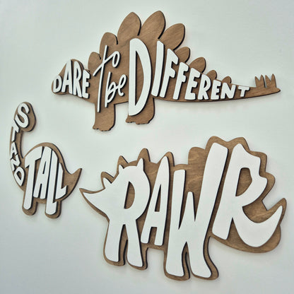 Rawr DinoRAWR Wall Sign – Bold Dinosaur Room Decor