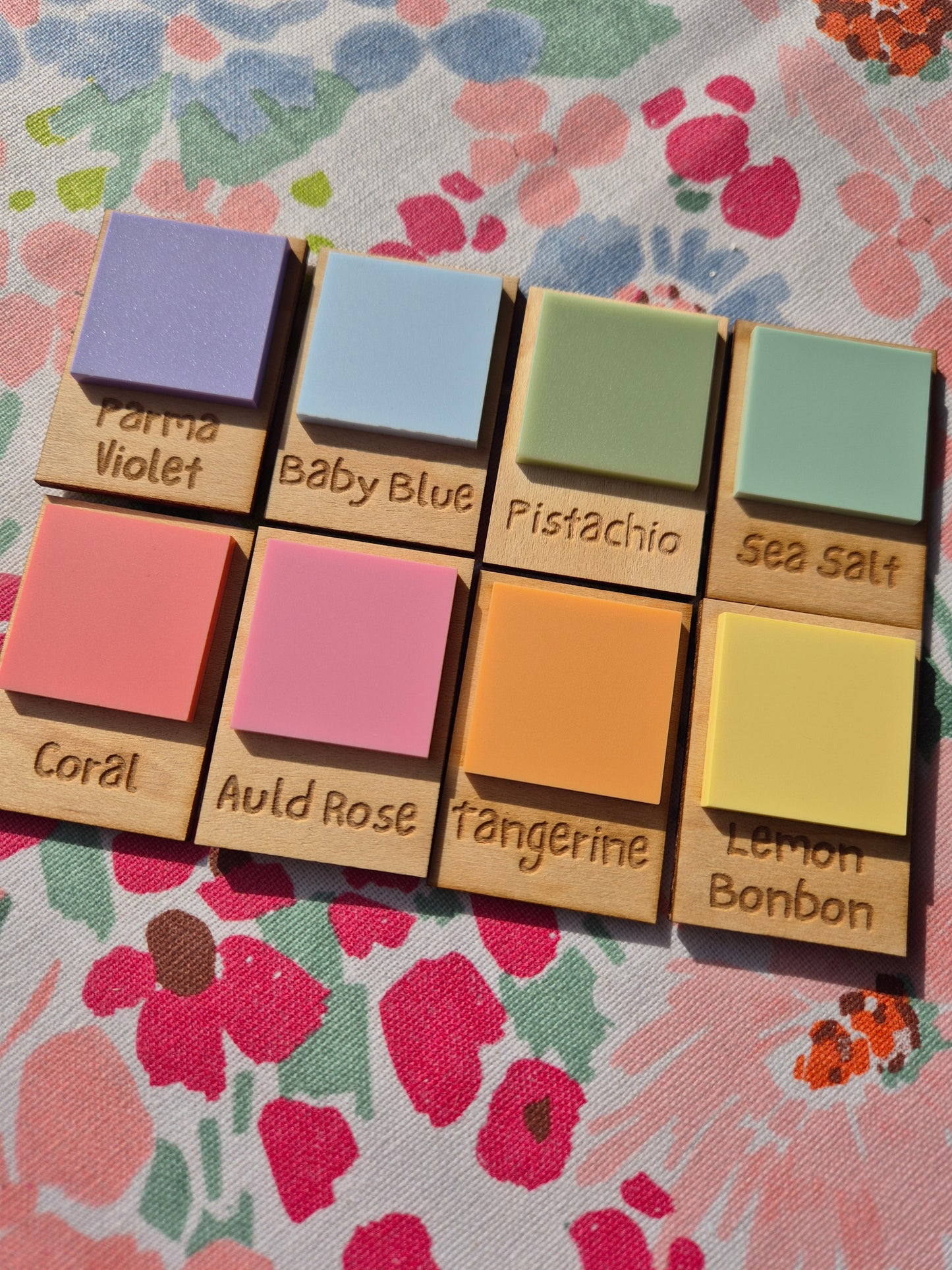 Set of 4 Personalised Retro Crayon Magnets - Custom Colour Acrylic and Wooden Gift