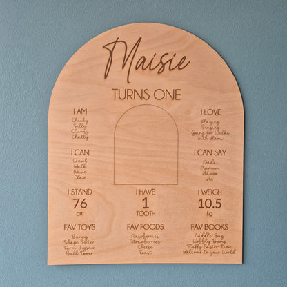 Turning One Birthday Board