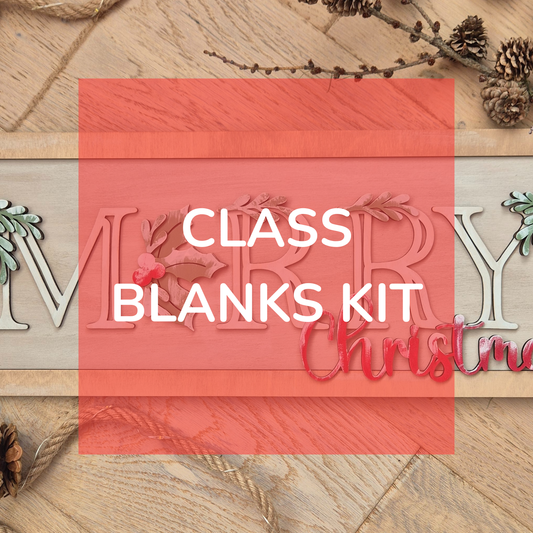 Merry Christmas Wooden Sign Blanks Kit