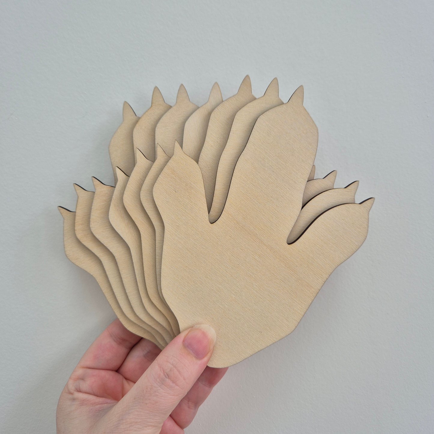 Dinosaur Footprint Wall Decals – Set of 7 Large Wooden Dino Feet Shapes