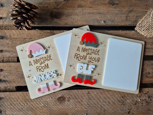 Christmas Personalised Elf Message Board