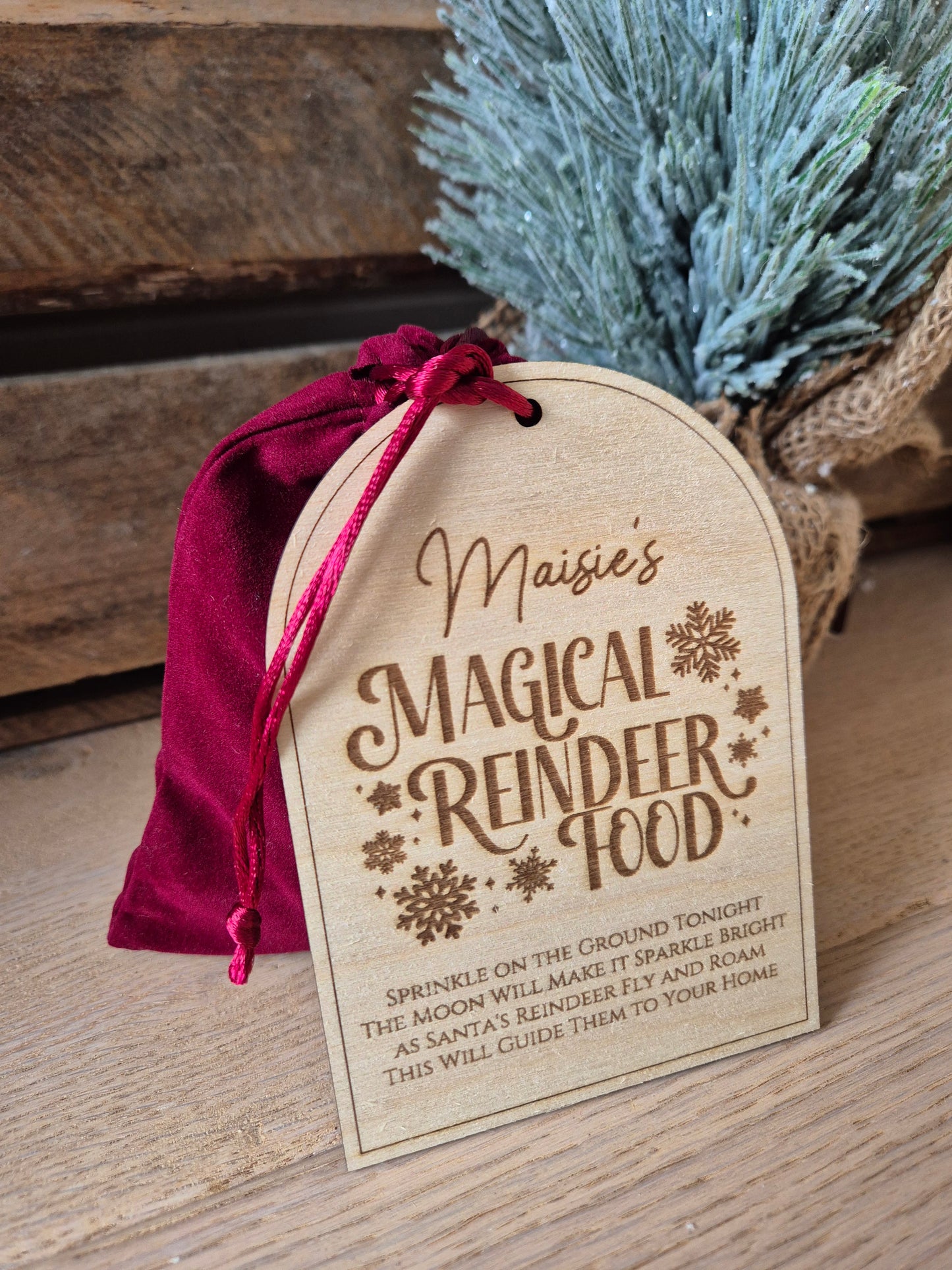 Christmas Traditions Personalised Reindeer Treat Bag