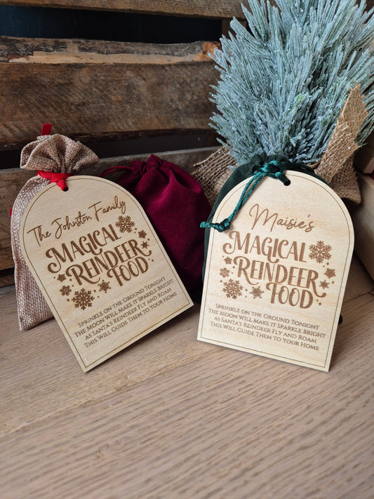Christmas Traditions Personalised Reindeer Treat Bag