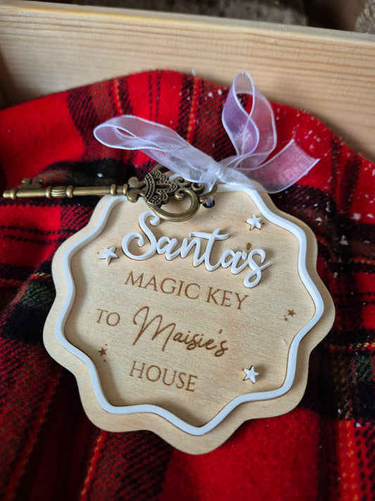 Christmas Traditions Santa's Magic Key Ornament - Personalised Tag