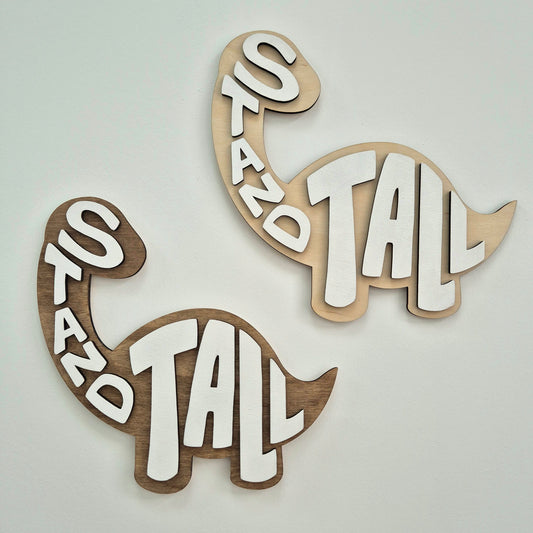 'Stand Tall' DinoRAWR Wall Sign – Bold Dinosaur Room Decor